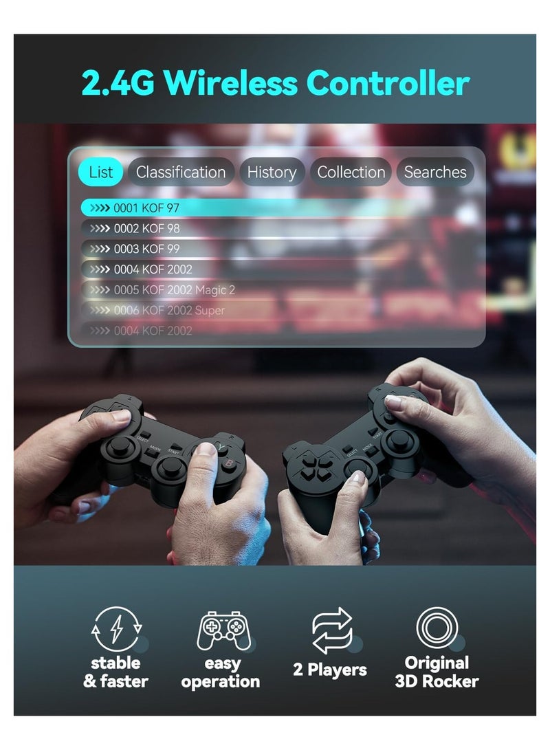 Game Console 4K HD – 64GB Retro TV Game Stick with 2.4G Dual Wireless Controllers | 10,000+ Built-in Classic Games | Plug & Play HDMI Console - Image 3