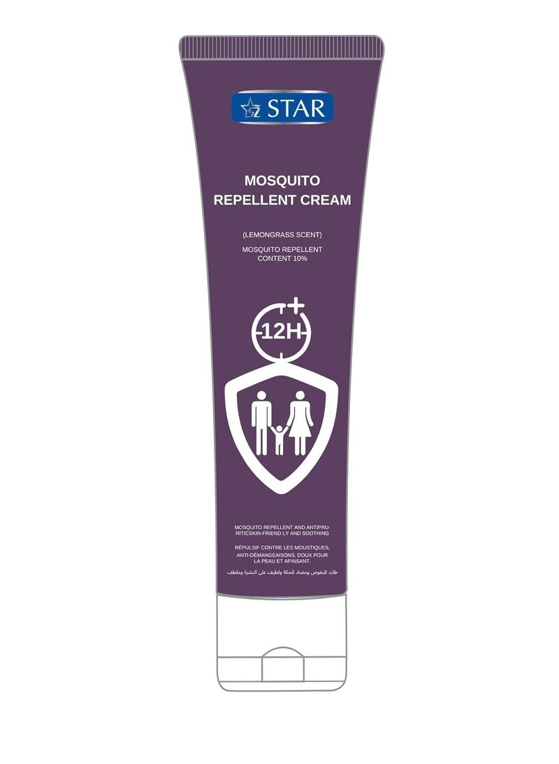 Star SZ STAR Mosquito Repellent Cream, Non-Greasy, All Natural, Deet-Free Insect Repellent Cream, Made with Organic Extracts of Lemongrass & Peppermint, 100ml - Image 1