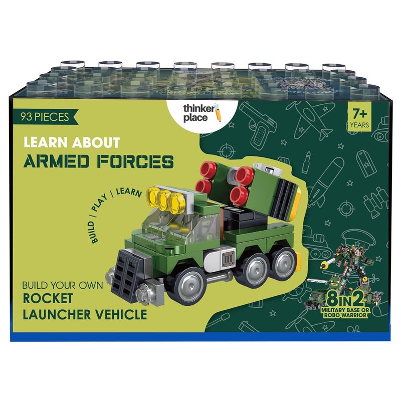 ThinkerPlace 8 in 2 Armored Corps - Rocket Launcher Vehicle | STEM Learning Toy for Kids 7+ - Image 2