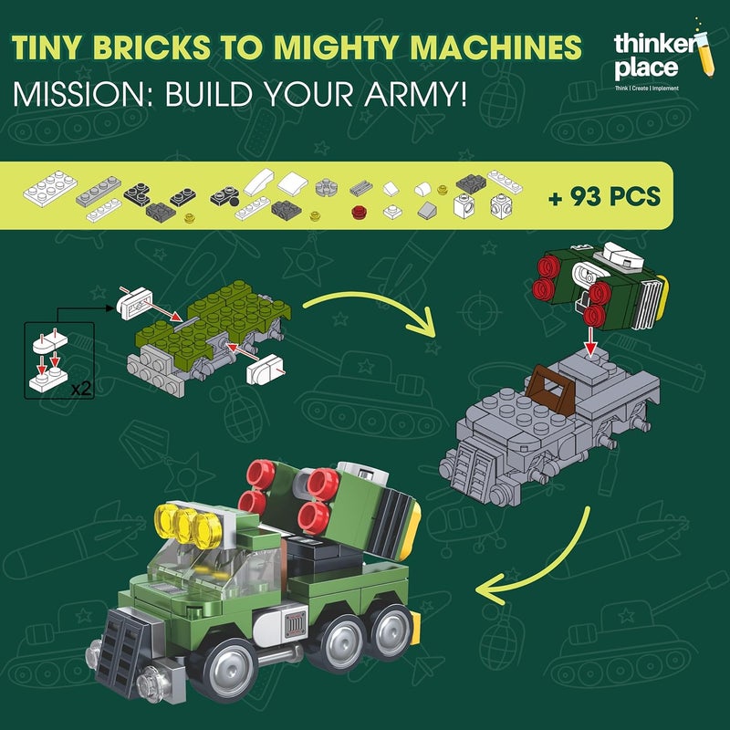 ThinkerPlace 8 in 2 Armored Corps - Rocket Launcher Vehicle | STEM Learning Toy for Kids 7+ - Image 5