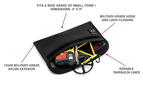 Chrome Industries Small Utility Pouch - Bag Organizer for Tools, Cables, Charges, and Toiletries, Black - Image 4