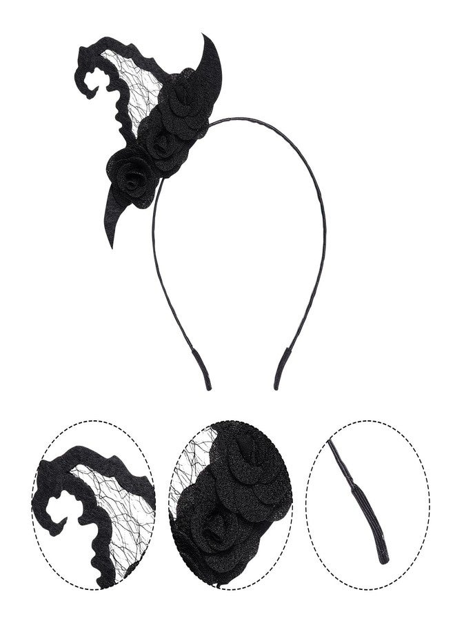 SUMERSHA Halloween Witch Hat Headband Witch Cosplay Hair Hoop for Masquerade Halloween Costume Accessory - Image 3