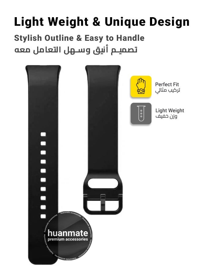 huanmate Samsung Galaxy Fit 3 Soft Silicone Replacement Strap - High Quality, Lightweight, Stylish & Durable - Easy Installation - Replacement Strap for Samsung Galaxy Fit 3 - Image 3