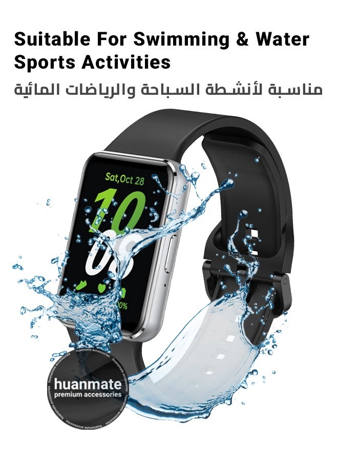 huanmate Samsung Galaxy Fit 3 Soft Silicone Replacement Strap - High Quality, Lightweight, Stylish & Durable - Easy Installation - Replacement Strap for Samsung Galaxy Fit 3 - Image 4