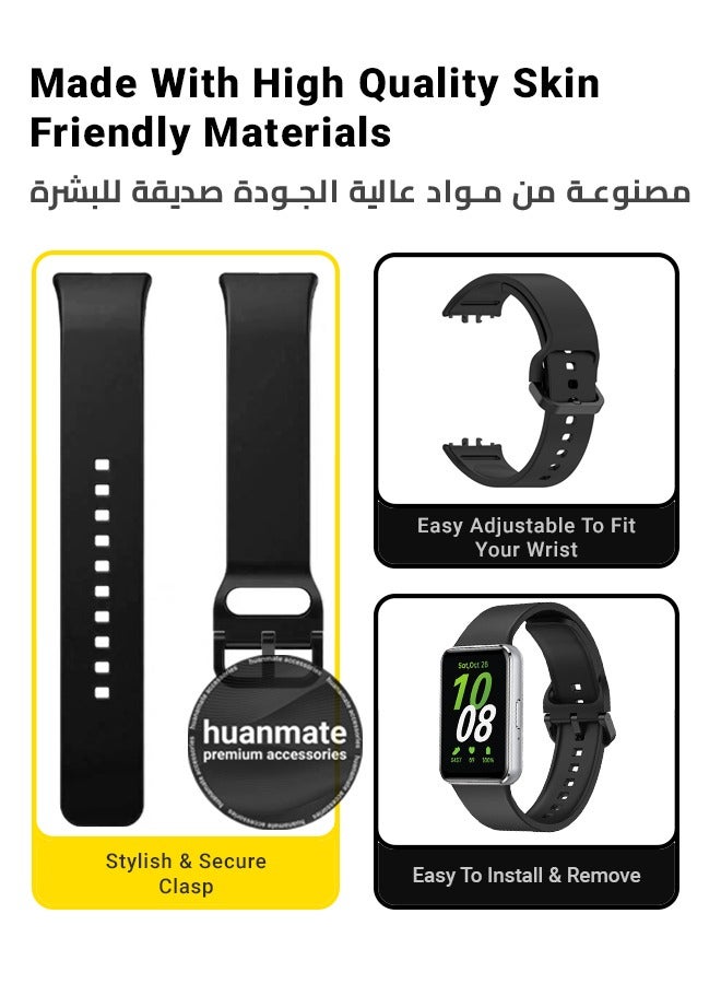 huanmate Samsung Galaxy Fit 3 Soft Silicone Replacement Strap - High Quality, Lightweight, Stylish & Durable - Easy Installation - Replacement Strap for Samsung Galaxy Fit 3 - Image 5