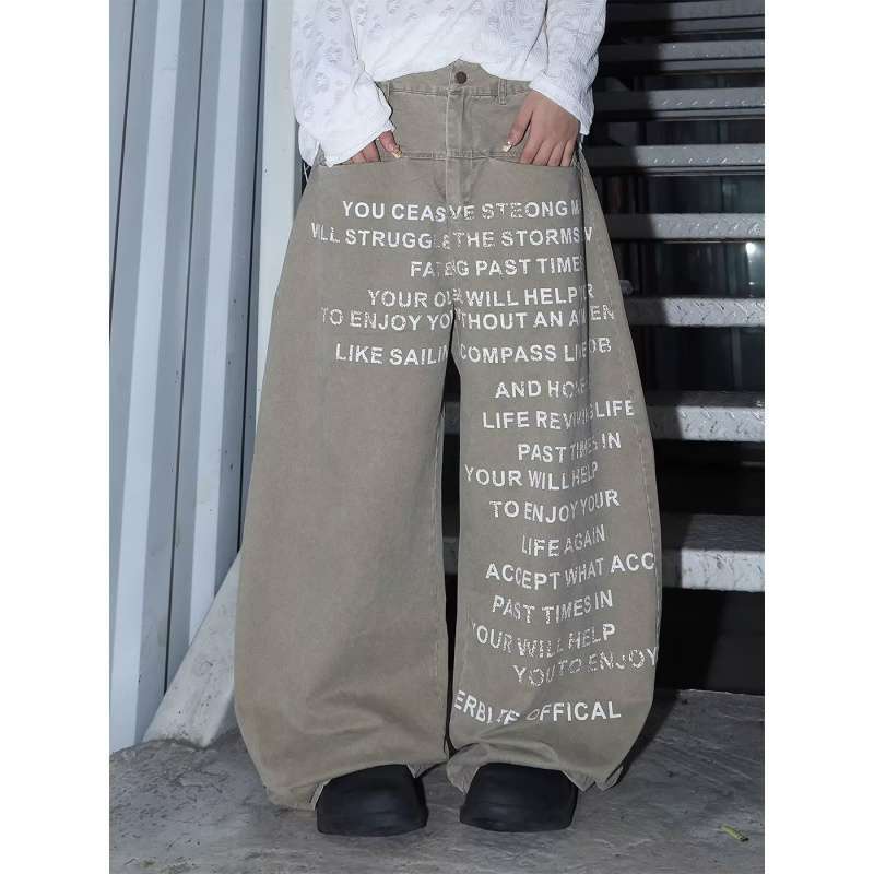 Unisex Classic Denim Jeans Loose Fit Daily Outdoor Wear - Image 1