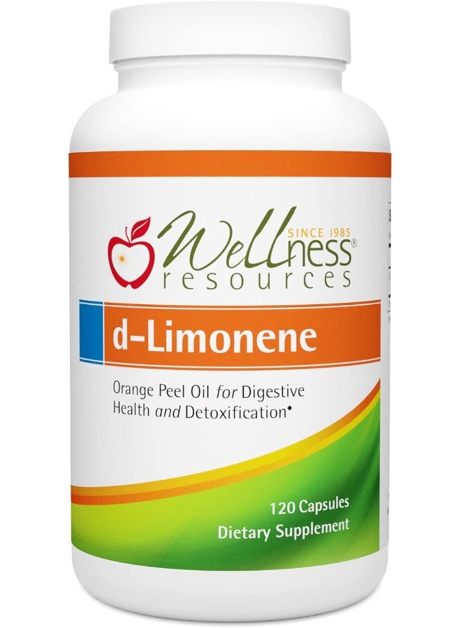 Wellness Resources Orange Peel Extract For Digestive Health D-Limonene Capsules (1000Mg, 120 Capsules) - Image 1