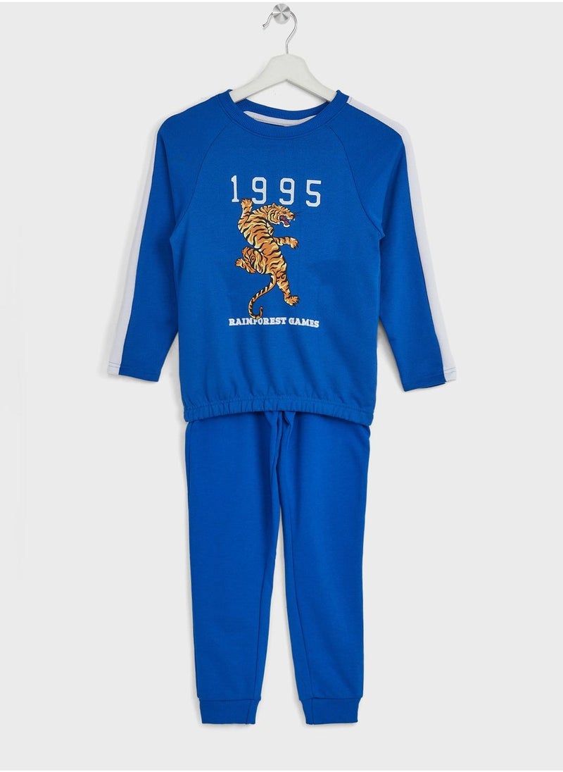 Pinata - Boys Printed Tape Sweatshirt And Jogger Set - Image 1