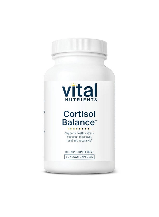 Vital Nutrients توازن الكورتيزول من فيتال نيوترينتس | مكمل نباتي لتخفيف التوتر | مدير الكورتيزول يدعم مستويات الطاقة والتوتر | أشواغاندا وماغنيسيوم للاسترخاء | خالي من الجلوتين والألبان وفول الصويا | 90 كبسولة - Image 1