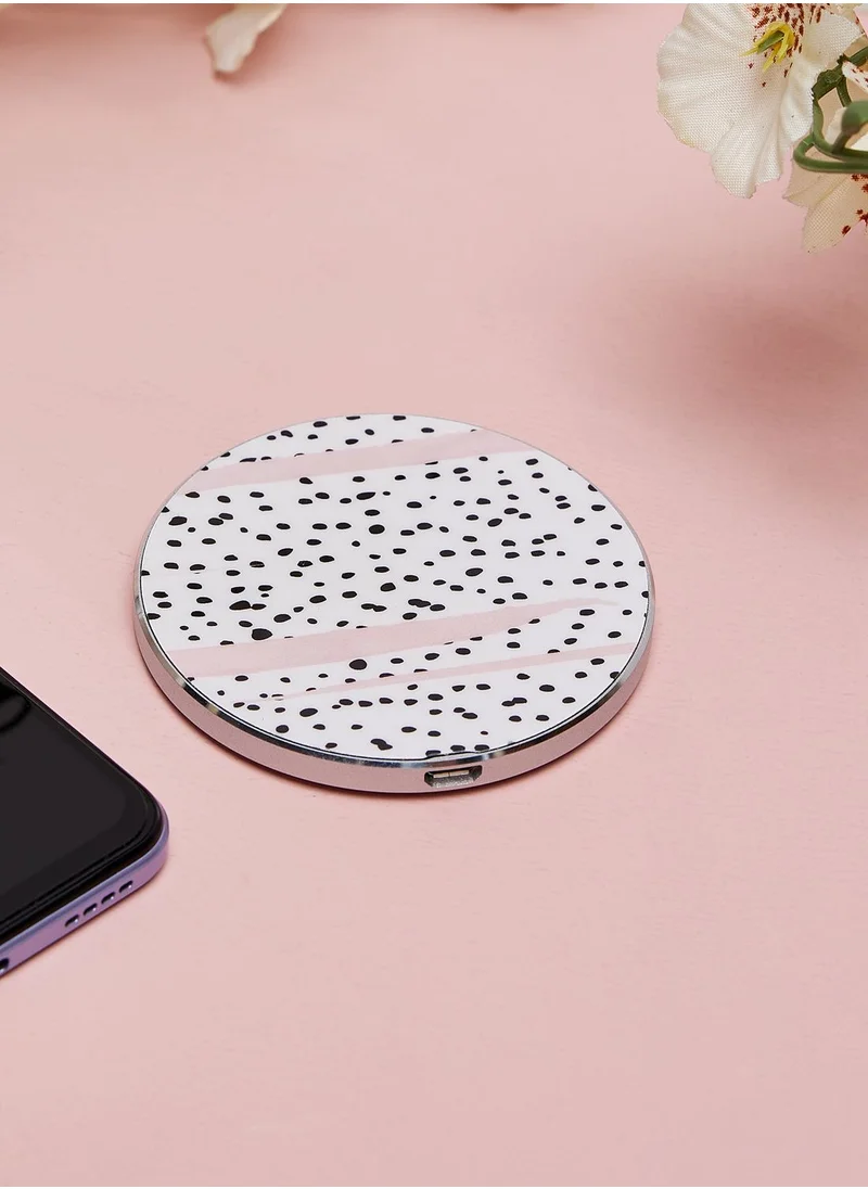 COCONUT LANE Pink Dotted Wireless Charger