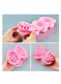 Excefore 2 Pcs Massage Silicone Molds for Soaps 4 Cavities 4.5 oz Soap Molds  - Image 2