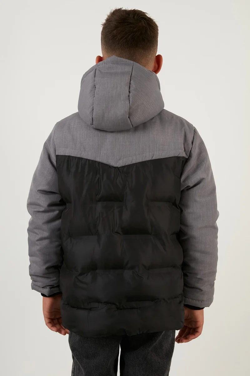 Lela Plush Lined Hooded Puffer Coat with Zipper Pockets Boys' Coat 5760041