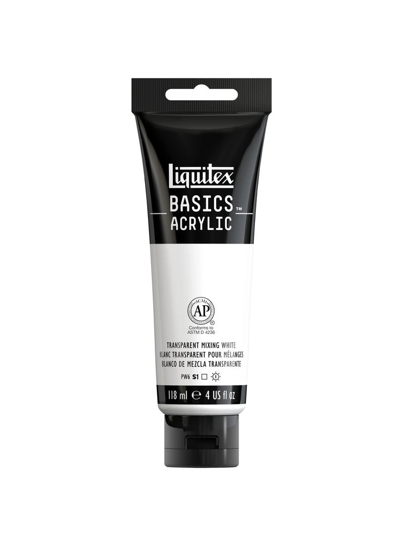Liquitex أنبوب طلاء أكريليك أساسي 118 مل محتوى أبيض شفاف للخلط - Image 1