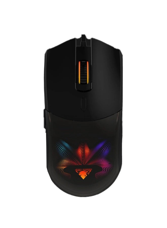 JeDEL Wired Gaming Mouse GM1320 , Dazzling RGB Lighting, Adjustable Resolution up to 1320DPI, Ergonomic Design Perfect for Long Gaming Sessions, High Response and Precise Buttons, Stable and Lag-Free USB Wired Connection, Compatible with PC and Laptop, Professional Performance and Smooth Gaming Experience for All Types of Games - Image 1