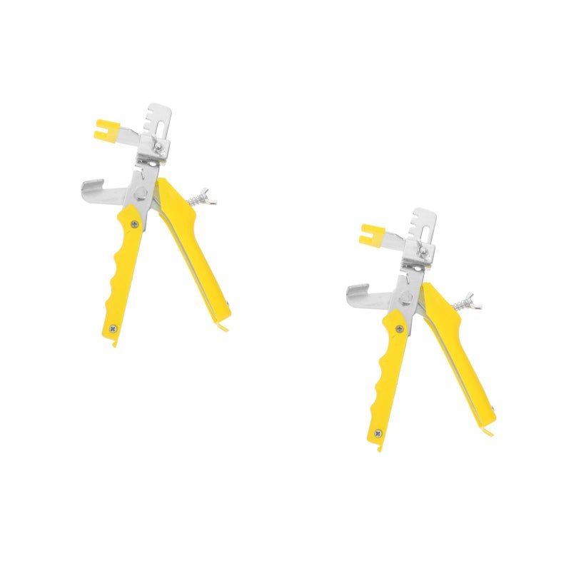 2pcs Tile Positioning Leveler Equalizer Tile Assist Household Room Tile Pusher (Yellow) - Image 1