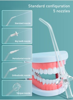 Xoopla Cordless Water Flosser Teeth Cleaner, 300ML Cleanable Water Pick Teeth Water USB C 1500 mAh Rechargeable Oral Irrigator IPX6 Waterproof, 4-Mode Dental Water Flosser with 5 Jet Tips for Home,Travel-White  - Image 3