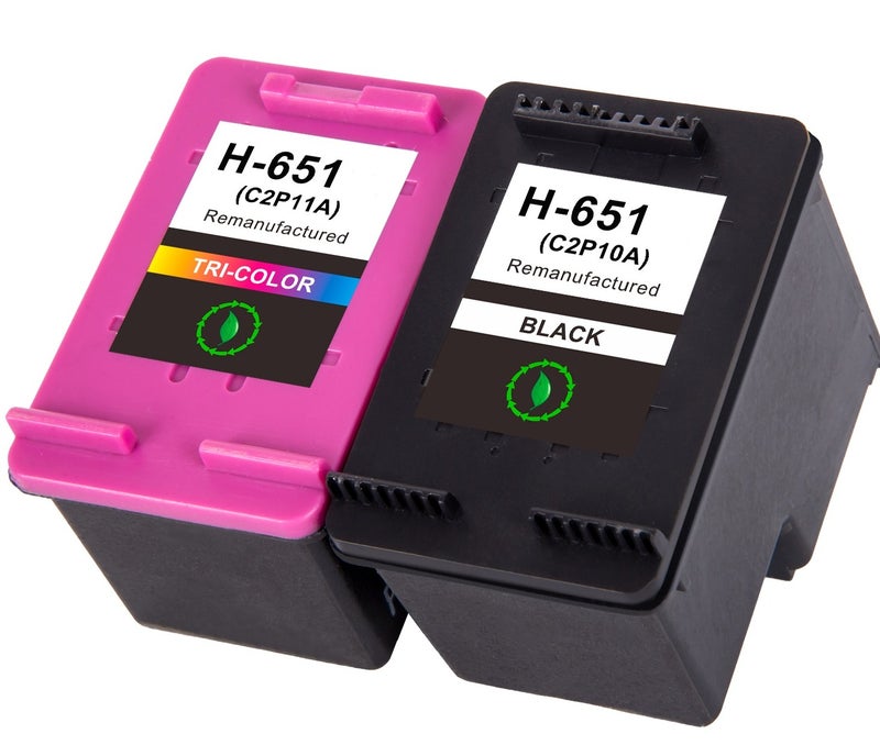 651 H651 Ink Cartridge Compatible for HP DeskJet Ink Advantage 5575 5645 All-in-One OfficeJet 202 252 Mobile Printers.