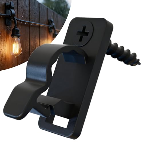 AFFAVON 80Pack Outdoor String Light Clips Screwin HooksWeatherproof Cable Hangers and Clips for Hanging Fairy Lights for Christmas FestivalPatio and Fence Decorations - Image 1