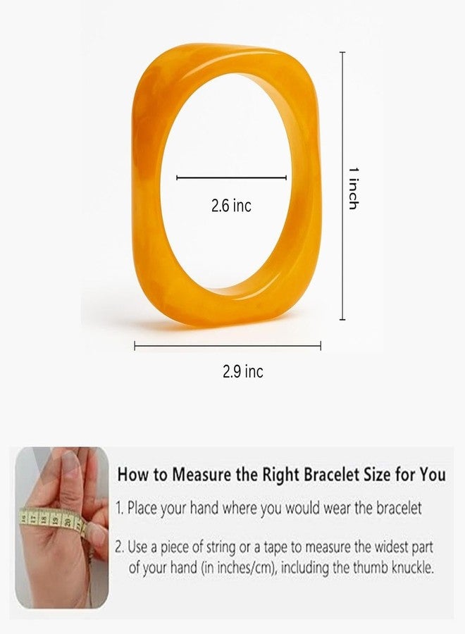 SHAFA IMPEX Acrylic Bangle for Women Colorful Resin Chunky Glass Bracelets Wide Irregular Women's Jewelry Gift (Multicolor 9) - Image 2