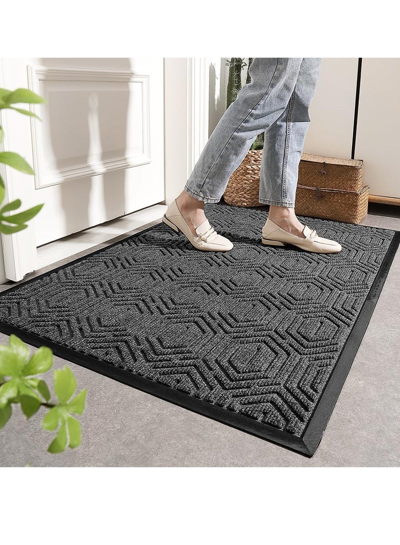 TRASSLE Front Door Mat ,Entrance Doormat Super Absorbent Moistureproof Door Mat,Indoor Outdoor Door Mat Thick Durable Rubber Backed, Welcome Mat for Home Front, Hallway,Patio  - Image 1
