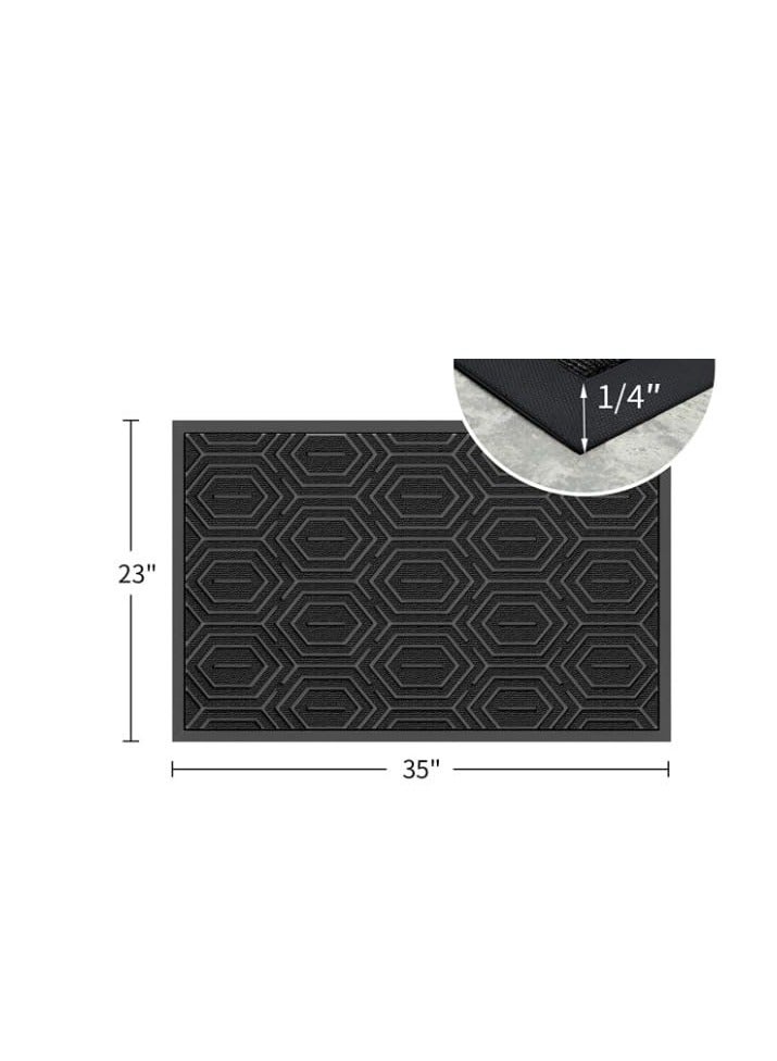 TRASSLE Front Door Mat ,Entrance Doormat Super Absorbent Moistureproof Door Mat,Indoor Outdoor Door Mat Thick Durable Rubber Backed, Welcome Mat for Home Front, Hallway,Patio  - Image 5