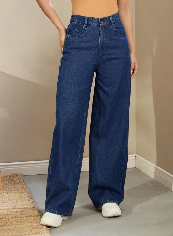 SASSAFRAS Sassafras Women High Rise Straight Fit Jeans