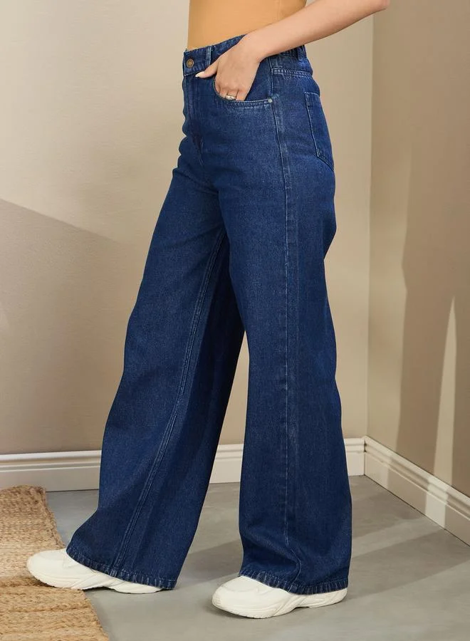 SASSAFRAS Sassafras Women High Rise Straight Fit Jeans
