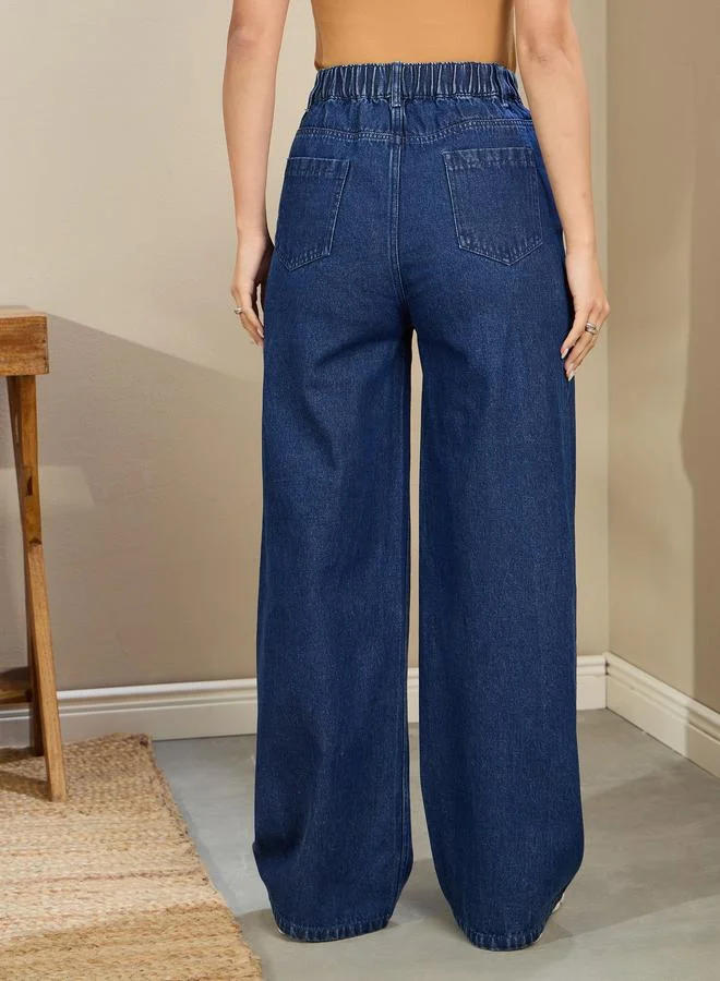 SASSAFRAS Sassafras Women High Rise Straight Fit Jeans