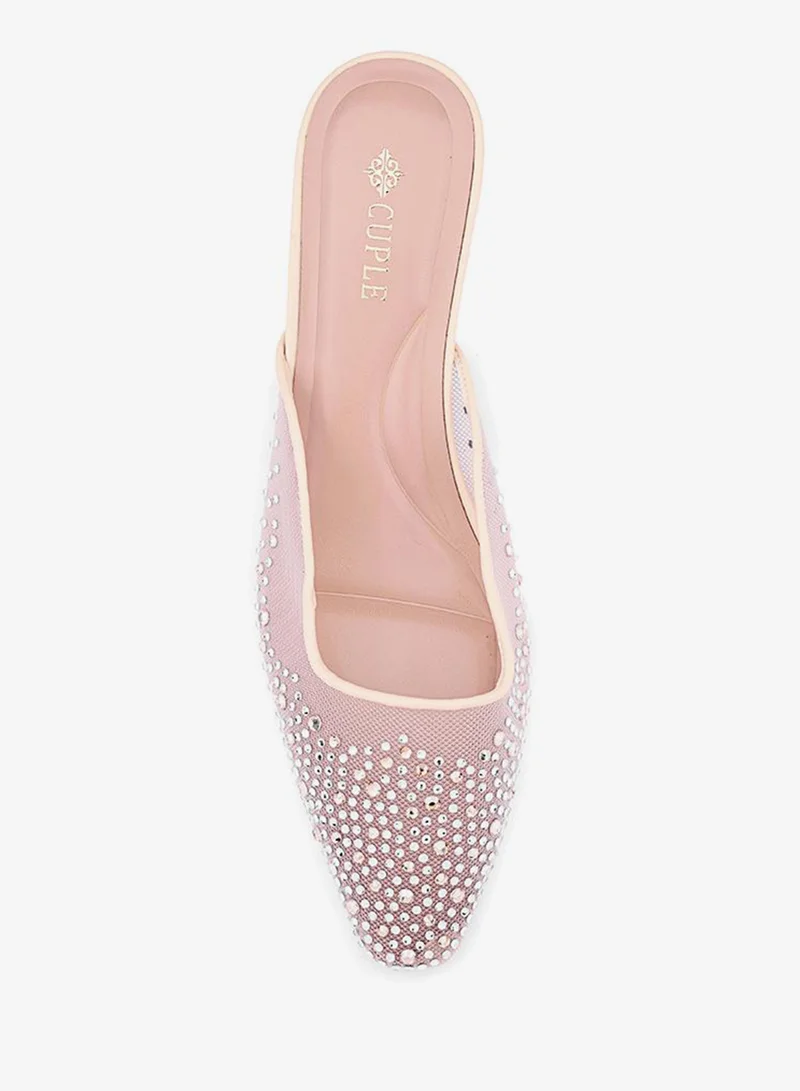 Cuple Nude Women Pointed Toe Mule Heels for Women | Best Price UAE