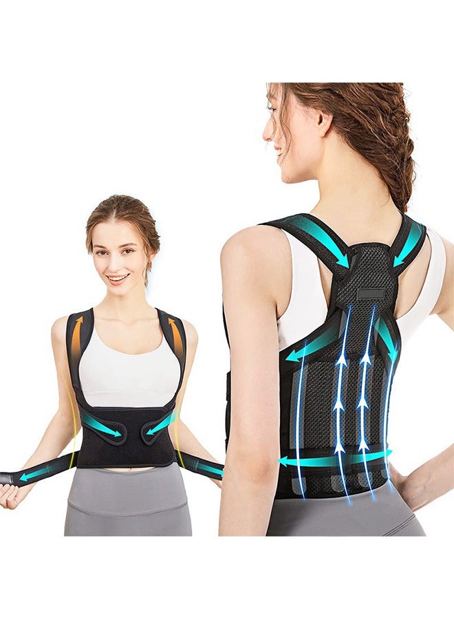 Back Brace Posture Corrector for Women and Men, Scoliosis and Hunchback Correction, Adjustable Back Straightener Provides Shape,siza M - Image 1