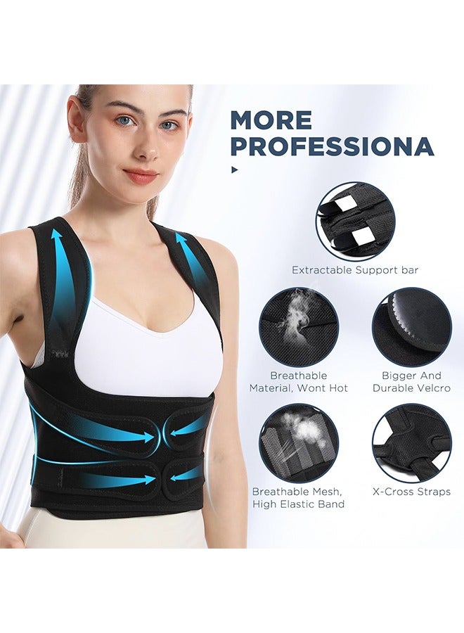 Back Brace Posture Corrector for Women and Men, Scoliosis and Hunchback Correction, Adjustable Back Straightener Provides Shape,siza M - Image 5