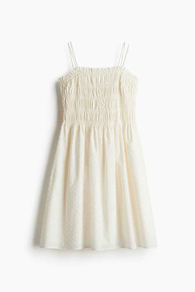اتش اند ام Smocked-bodice cotton dress