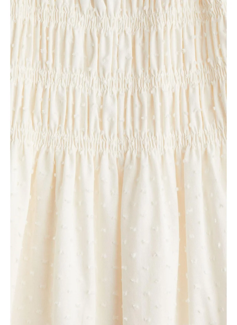 اتش اند ام Smocked-bodice cotton dress