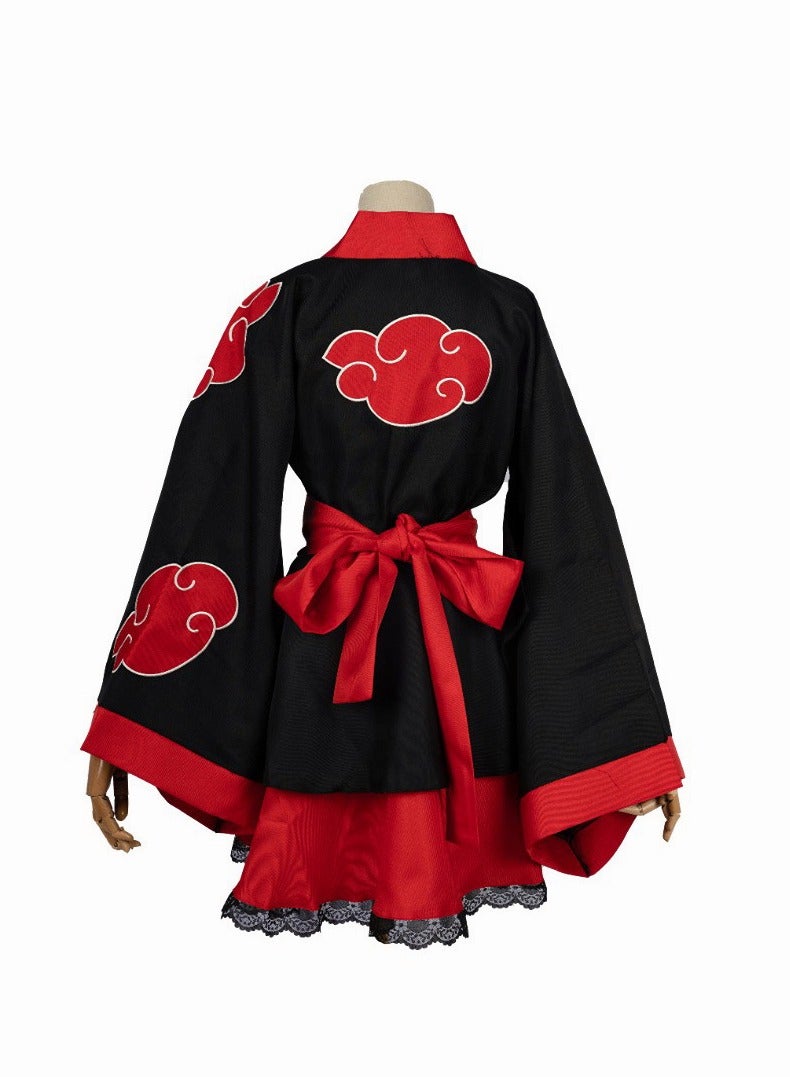 3 Piece Set Naruto Akatsuki Costume Japanese Kimono, Home Clothes, Cosplay Costume for Women  - Image 3