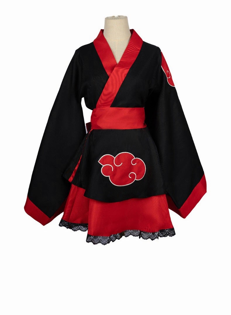 3 Piece Set Naruto Akatsuki Costume Japanese Kimono, Home Clothes, Cosplay Costume for Women  - Image 1