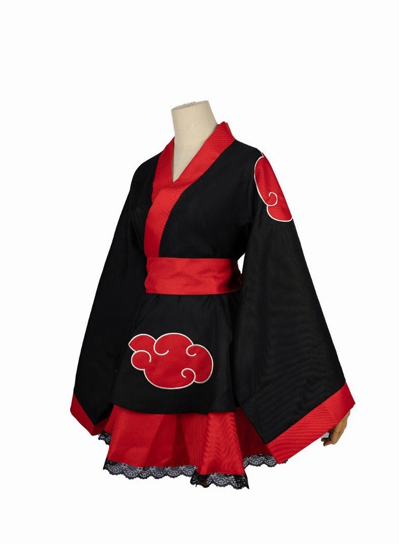 3 Piece Set Naruto Akatsuki Costume Japanese Kimono, Home Clothes, Cosplay Costume for Women  - Image 2