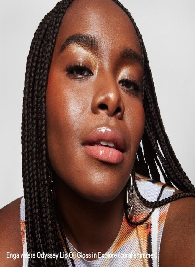 ميلك ميكب ملمع شفاه زيتي مرطب غير لزج من ميلك ميك أب أوديسي - إكسبلور (لون مرجاني لامع) 6.5 مل - زيت مرطب للشفاه نباتي - Image 3