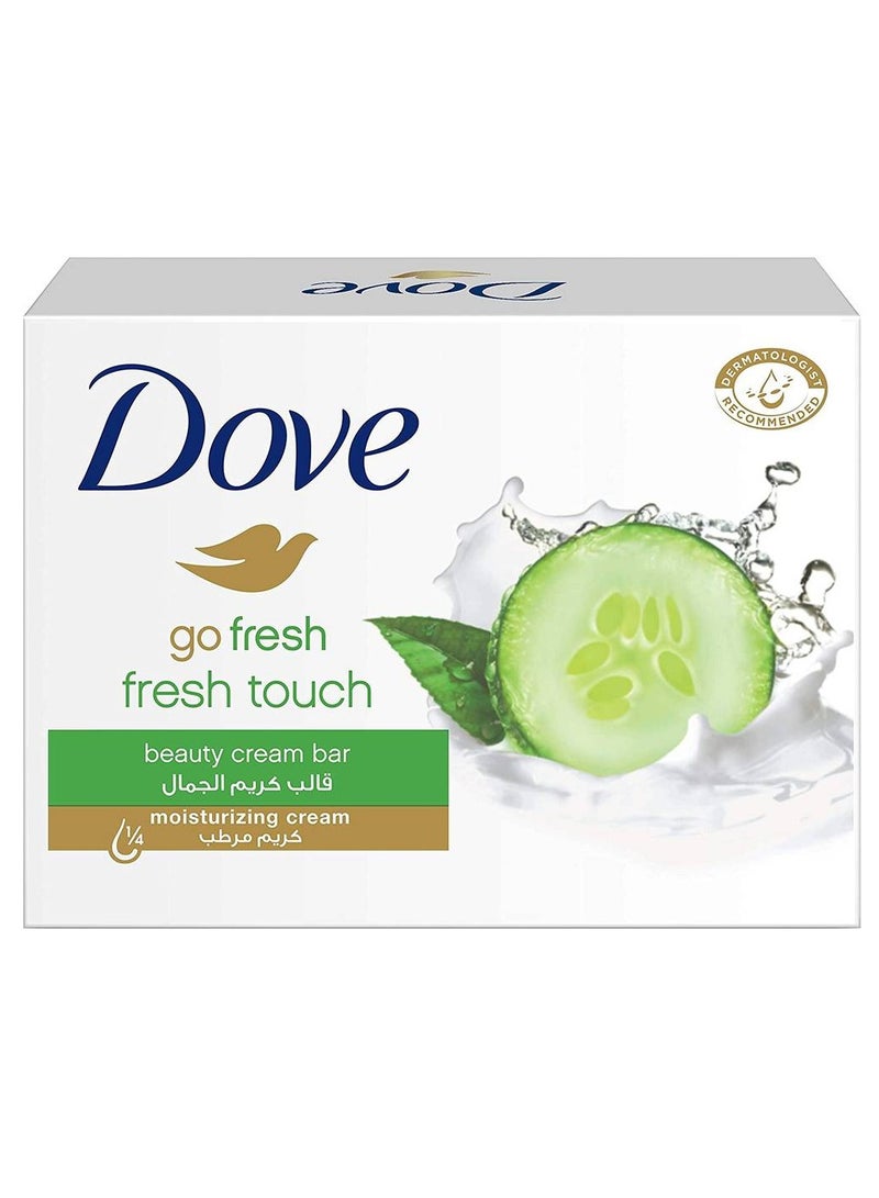 دوف صابون كريم الجمال معطر برائحة الخيار والشاي الأخضر من دوڤ - 125 جم×4قطع - Image 3