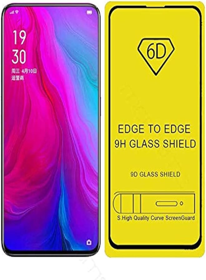 9H 6D Glass Screen Protector For OPPO Reno 2F Full Glue with Black edge