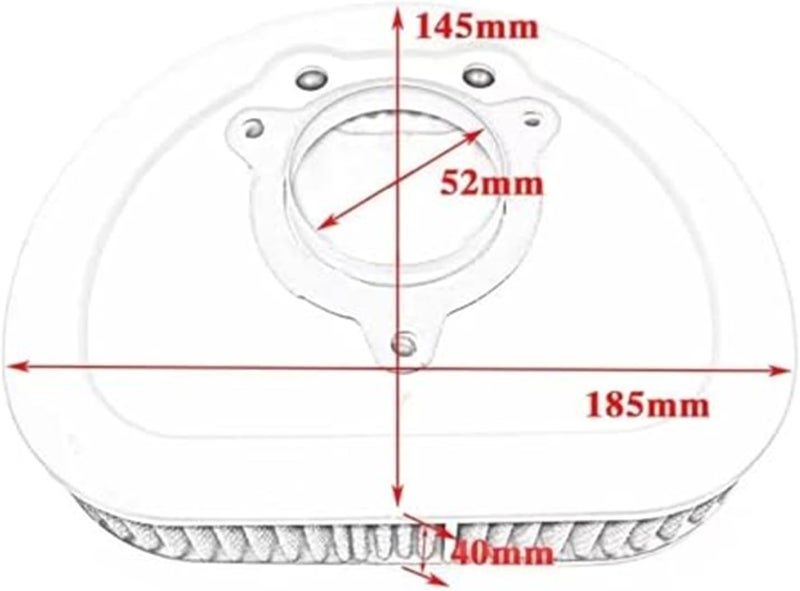 QASULER Motorcycle Air Filter for Harley Davidson - Image 3