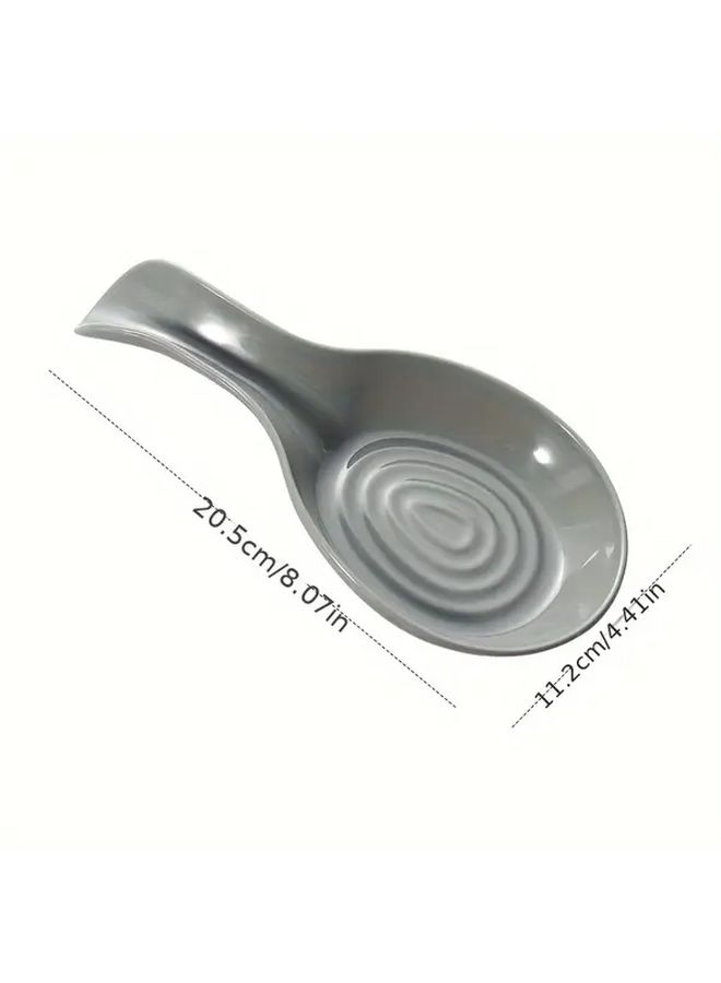 2pcs White Heat Resistant PP Spoon Rests Non Slip Kitchen Utensil Holders - Image 3