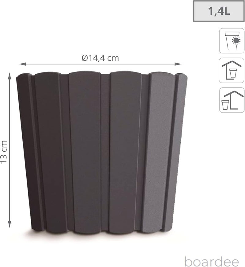 Prosperplast Boardee Basic flowerpot 14.4 cm anthracite - Image 3