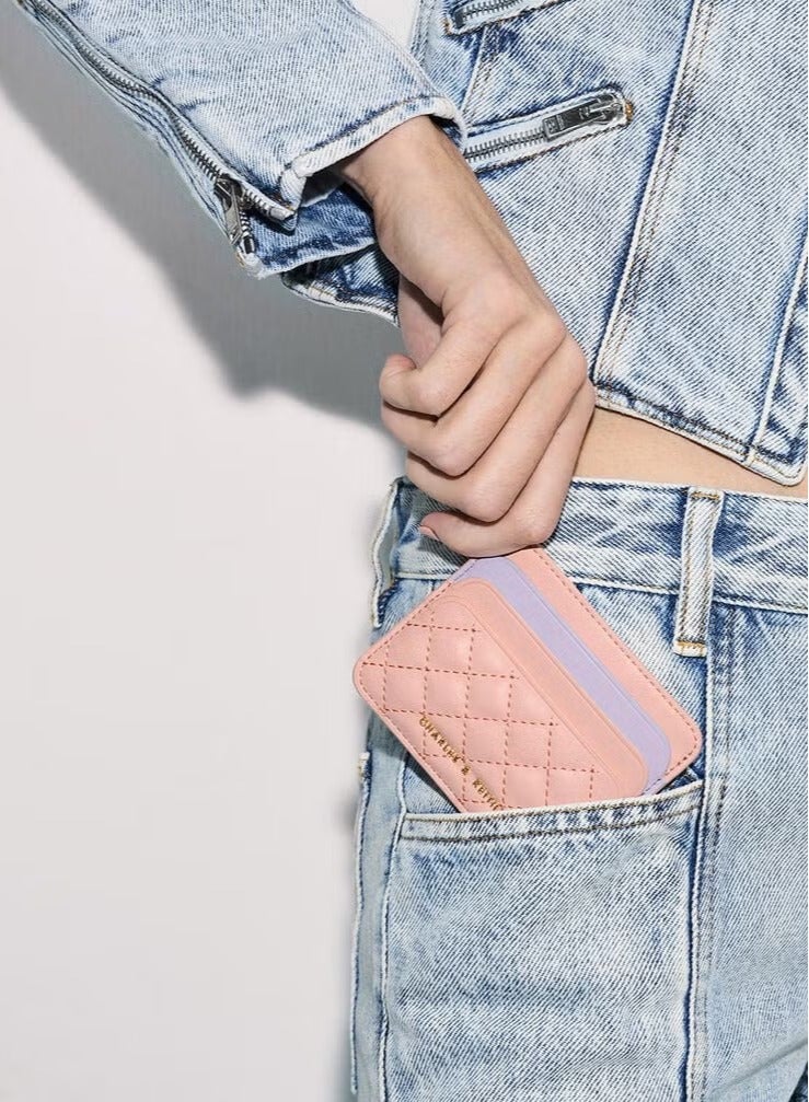 Charles & Keith Quilted Multi-Slot Card Holder - Image 2