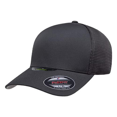 Flexfit Melange UniPanel Trucker Cap, Charcoal, Large/X-Large - Image 2