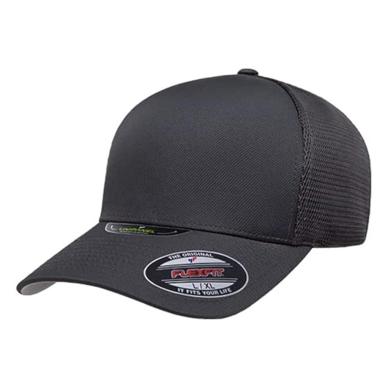 Flexfit Melange UniPanel Trucker Cap, Charcoal, Large/X-Large - Image 1