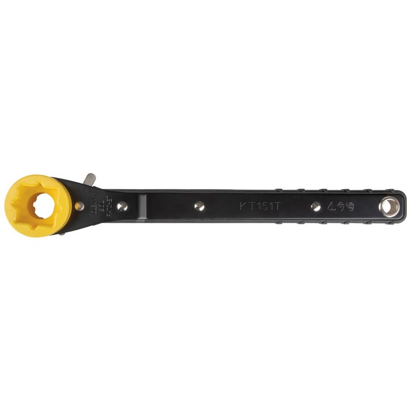 Klein Tools KT151T Lineman's Ratcheting Wrench with Bolt-Through Design, 3/4-Inch, 13/16-Inch, 1-Inch x 1-1/8-Inch Combination Square Socket - Image 5