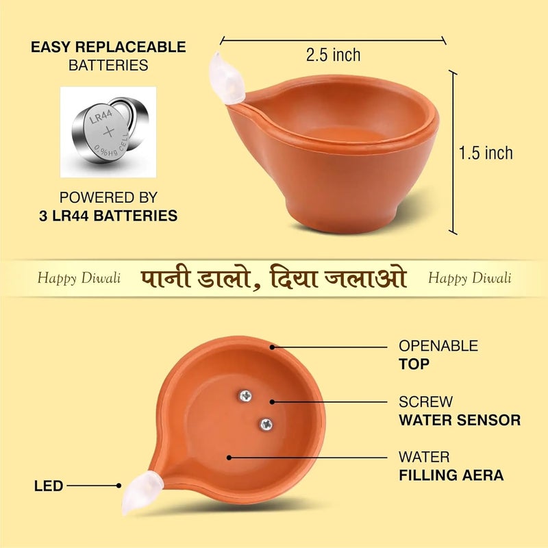 Bindian شموع LED حساسة للماء | شموع زخرفية بدون لهب مع بطاريات قابلة للاستبدال | خالية من الدخان وآمنة وقابلة لإعادة الاستخدام لزينة المهرجانات (عبوة من 18) - Image 4