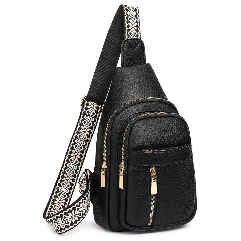 FALAN MULE Crossbody Bags for Women Trendy Leather Sling Chest Bag Fanny Packs for Women - Image 1