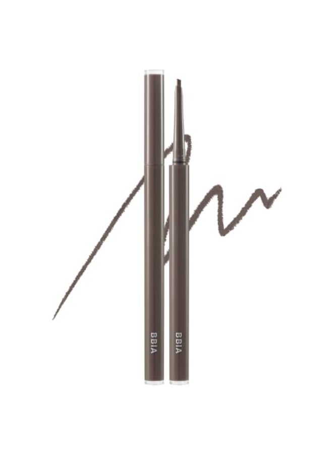 BBI@ BBIA BBIA Last Auto Gel Eyeliner SLIM 5 Colors UltraFine Waterproof Mechanical Gel Eye Liner Pencil SmudgeProof Easy Drawing Smooth Gliding Texture Vegan Korean Eye Makeup S3 MUTE BROWN SLIM R - Image 1