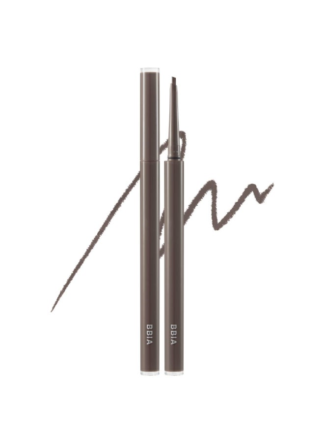 BBI@ BBIA BBIA Last Auto Gel Eyeliner SLIM 5 Colors UltraFine Waterproof Mechanical Gel Eye Liner Pencil SmudgeProof Easy Drawing Smooth Gliding Texture Vegan Korean Eye Makeup S3 MUTE BROWN SLIM R - Image 2